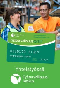 Työturvallisuuskortti® koulutukset järjestetään yhteistyössä Työturvallisuuskeskuksen kanssa. 